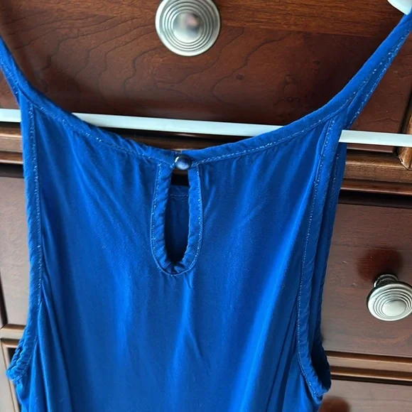 Justice girls 4th of July dress! Blue/white w/ blue/silver sparkly gems, size 16 - Picture 6 of 9